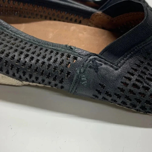 Frye Melanie Sneakers Perforated Laser Cut Logo Slip On Shoes Leather Black 5.5 - Picture 5 of 12